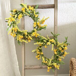 Set/2 Yellow Flower Wreaths